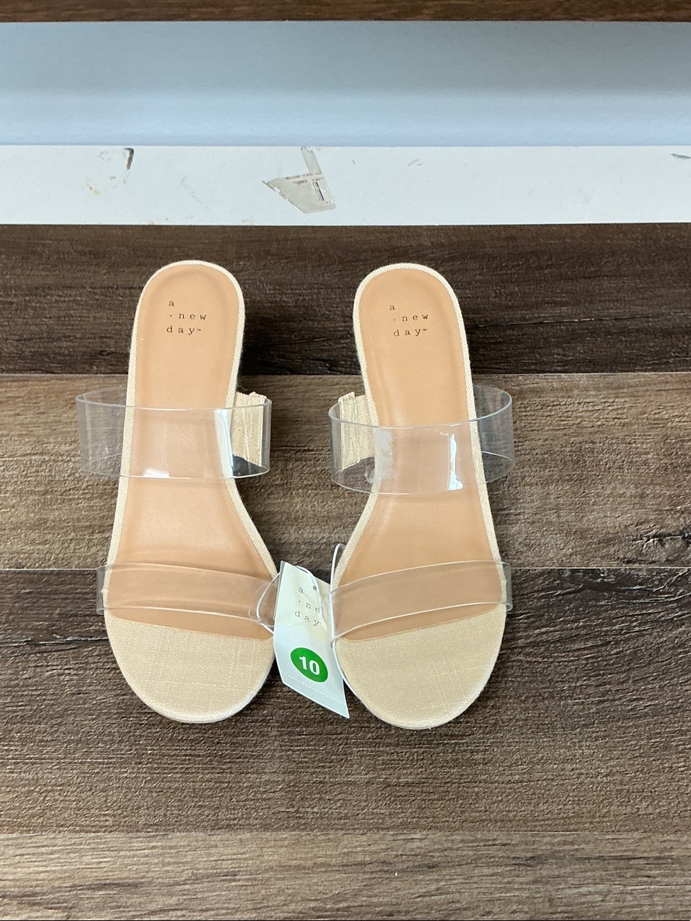 A New Day Tan Ansel Double Strap Wedges